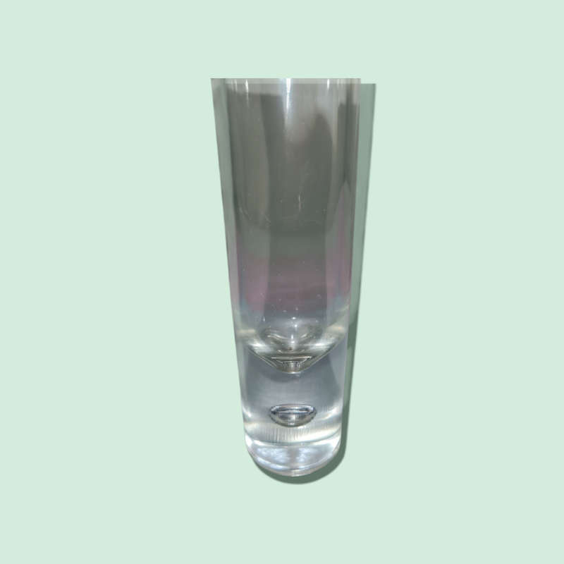 Vintage Glass Bud Vase Rare With Bubble In Bottom