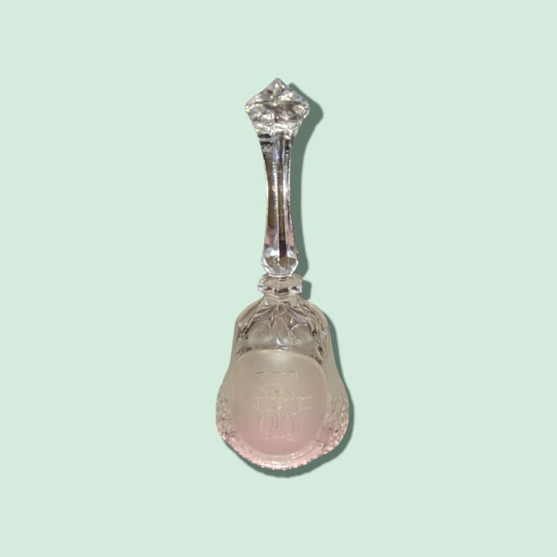Frosted Bear `Bell` Glass Ornament  