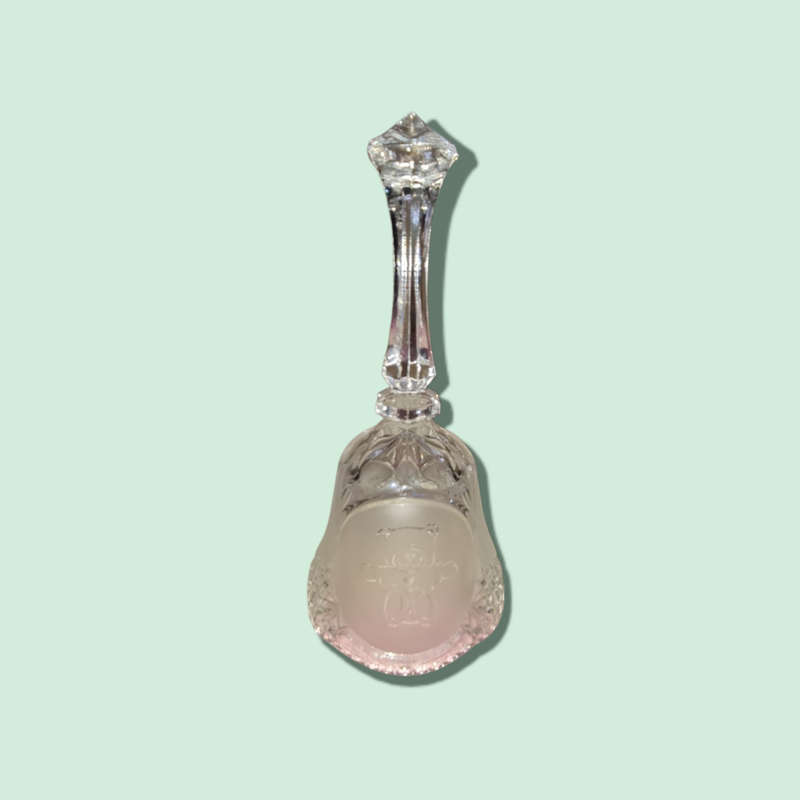 Frosted Bear `Bell` Glass Ornament  