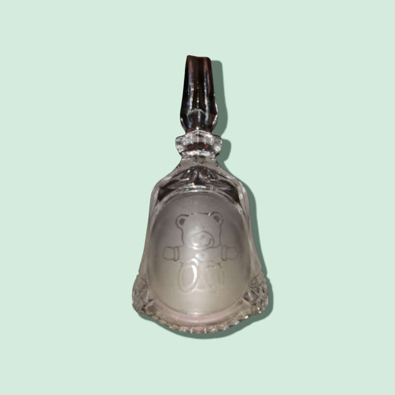 Frosted Bear `Bell` Glass Ornament  