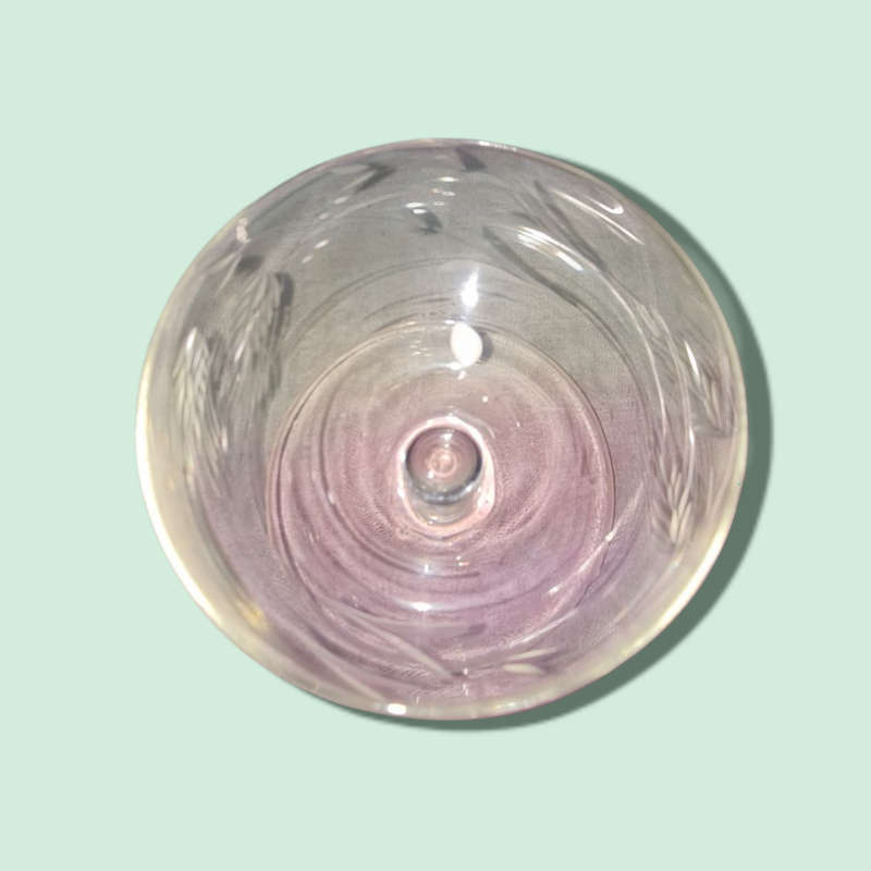 Saucer` Footed Cocktail / Dessert Glasses 4 Piece Odd Set  