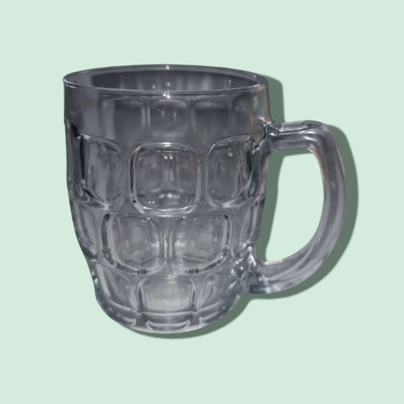KIG Indonesia Beer Stein Mug Clear Glass