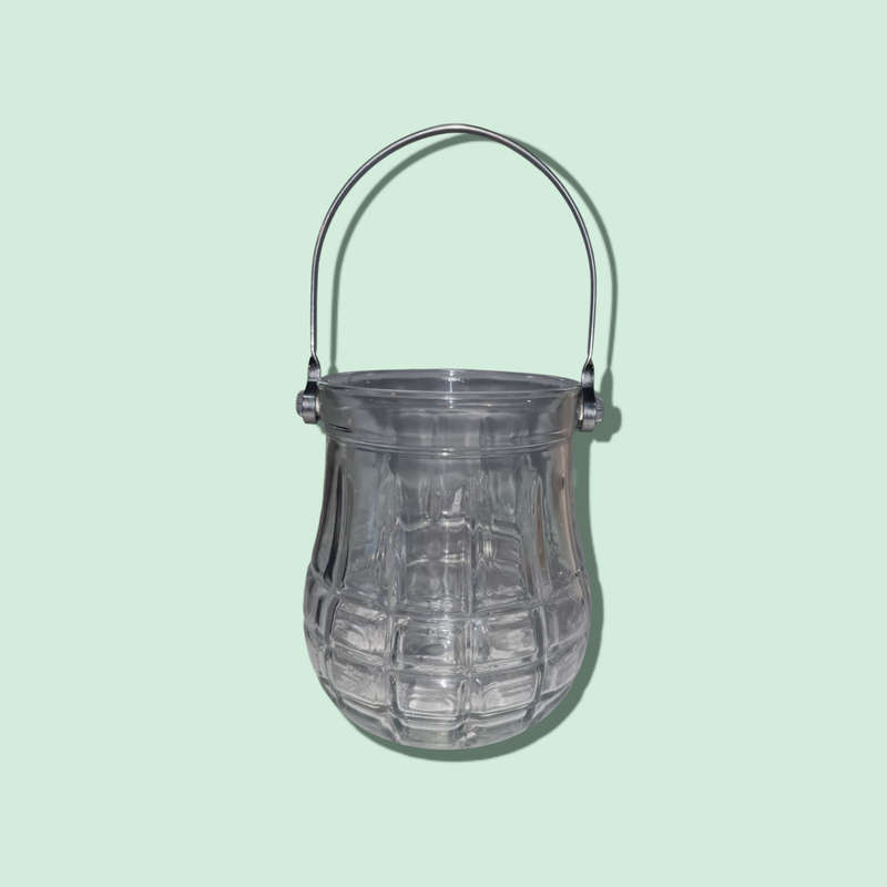 Vintage Italy Ice Bucket With Metal Handle