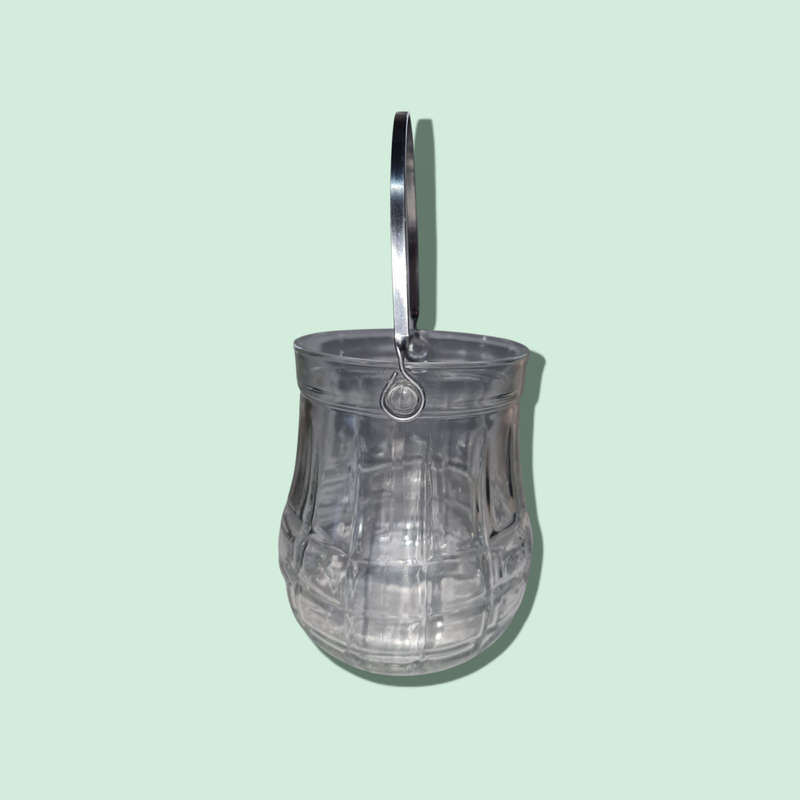 Vintage Italy Ice Bucket With Metal Handle