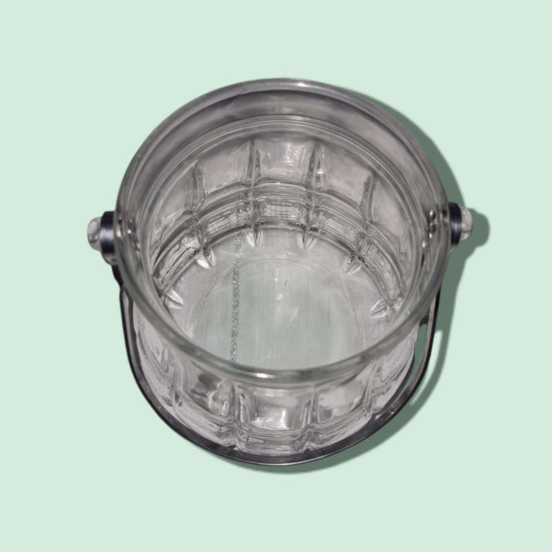 Vintage Italy Ice Bucket With Metal Handle