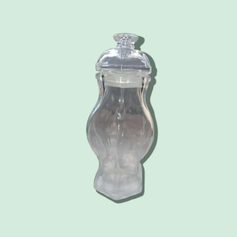 Fancy Hexagonal Glass Jar with Lid
