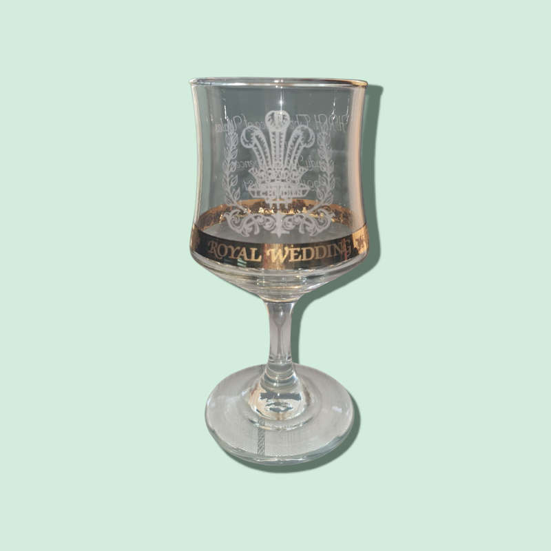 The Prince and Lady Diana Spencer Royal Wedding Commemorative Wine Glass