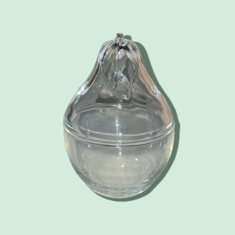 Pear Shaped Glass Sugar Bowl