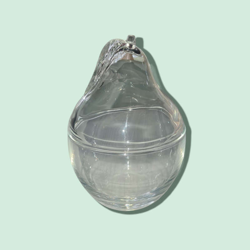 Pear Shaped Glass Sugar Bowl