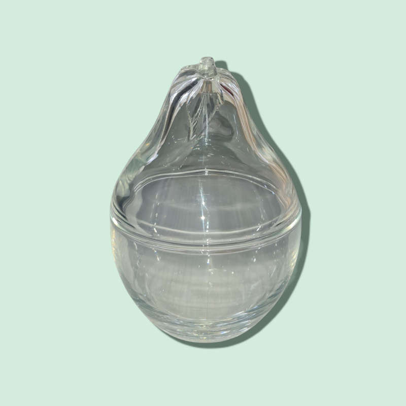Pear Shaped Glass Sugar Bowl