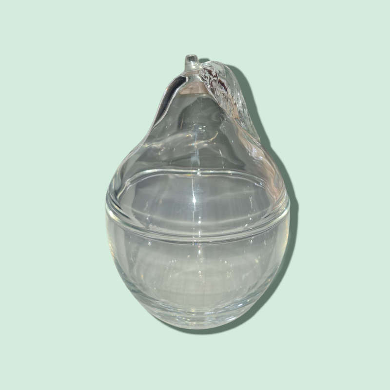 Pear Shaped Glass Sugar Bowl