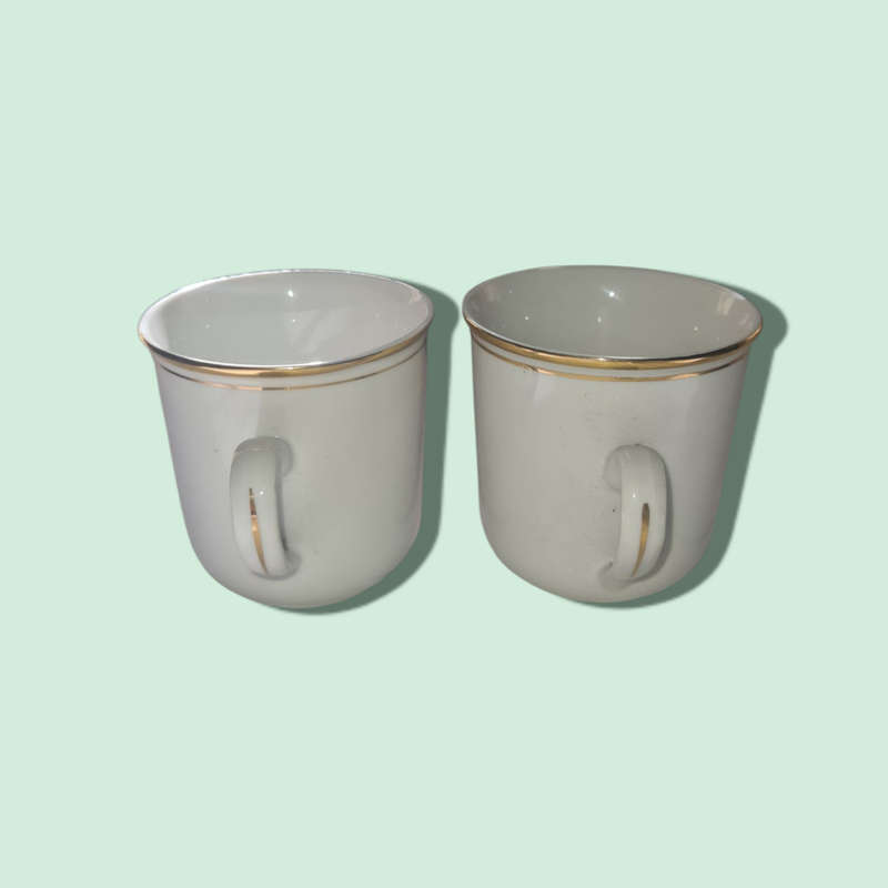Vintage Czechoslovakia D Gurt Tea Cups x 2