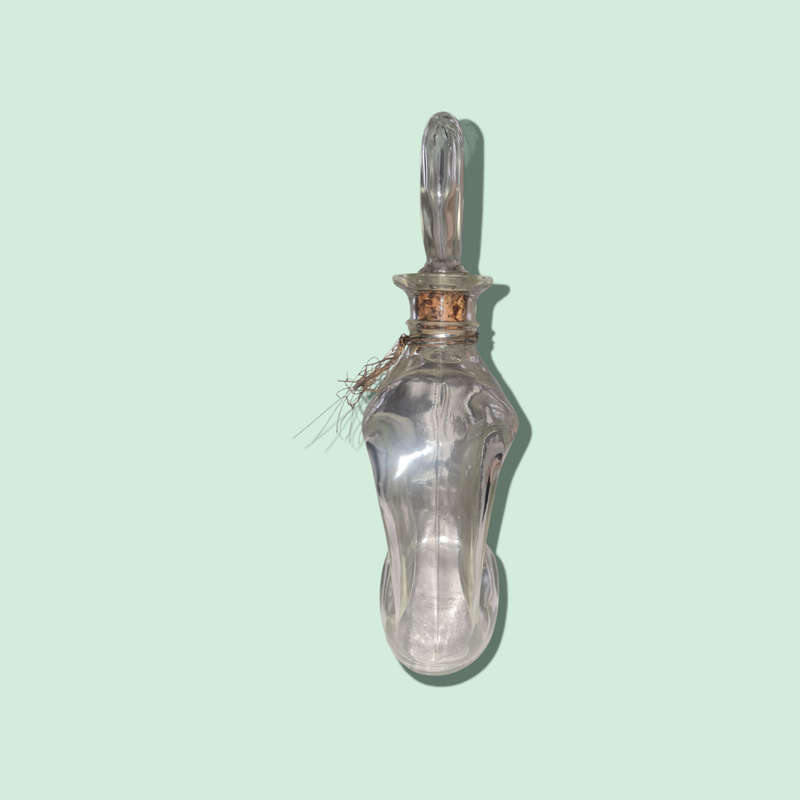 Rare Square `Flat` Glass Decanter, 500ml