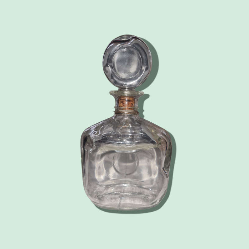 Rare Square `Flat` Glass Decanter, 500ml