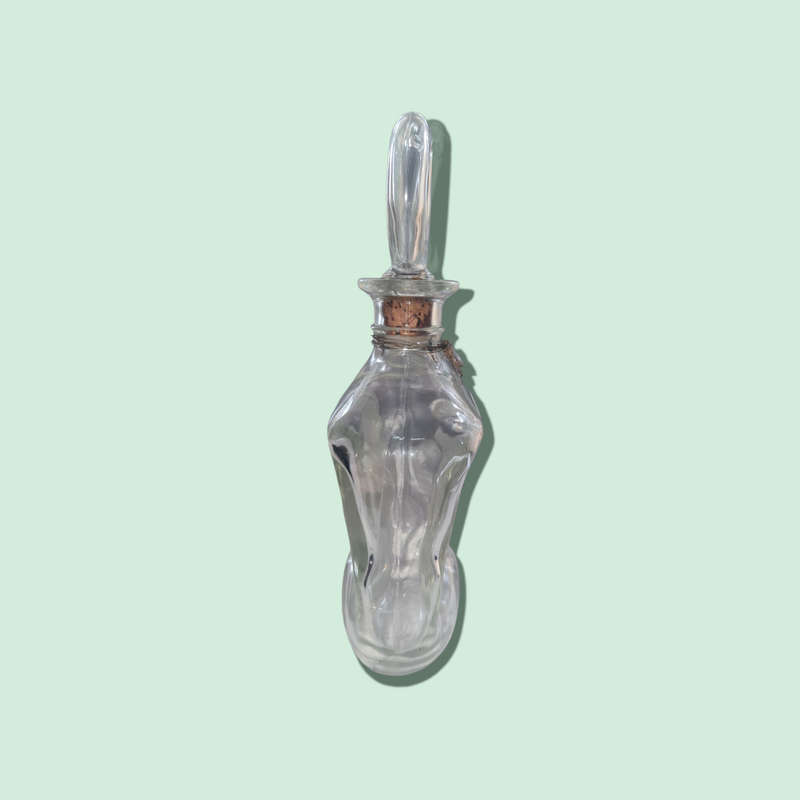 Rare Square `Flat` Glass Decanter, 500ml