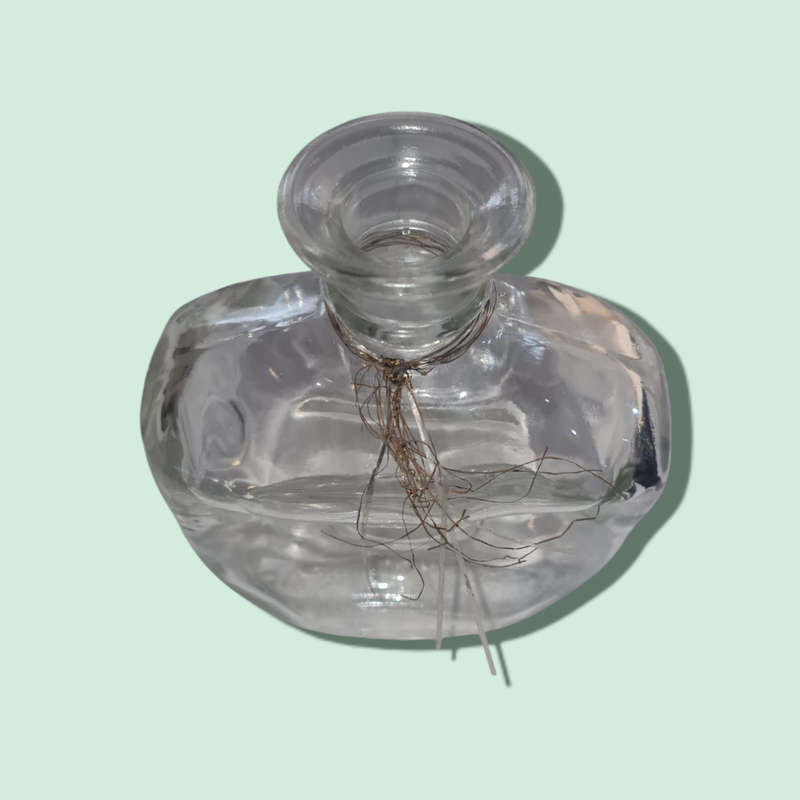 Rare Square `Flat` Glass Decanter, 500ml