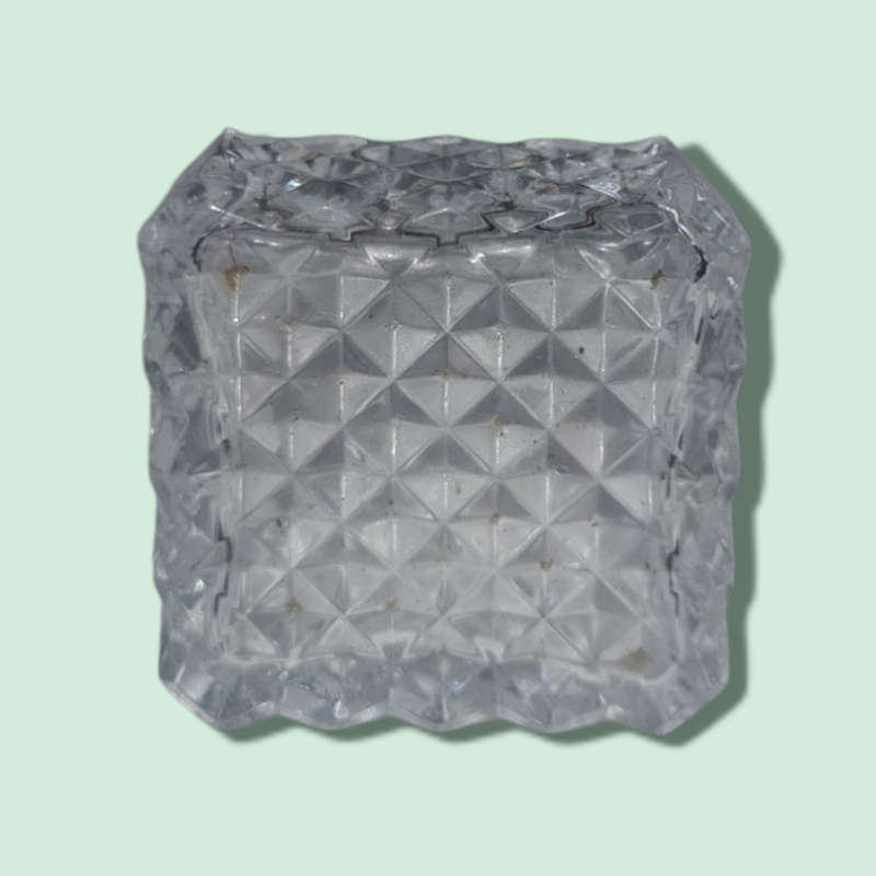2 x Patterned Glass Decanters