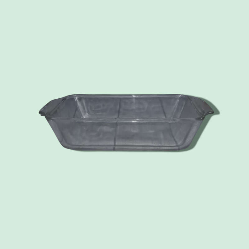 Anchor Hocking Fish King Clear Bread Pan Made In USA