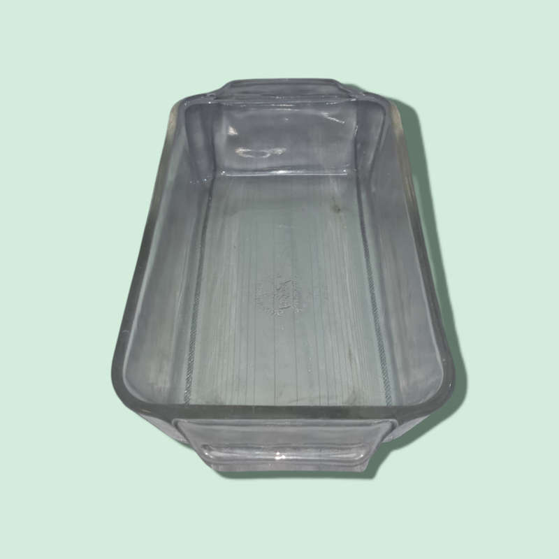 Anchor Hocking Fish King Clear Bread Pan Made In USA