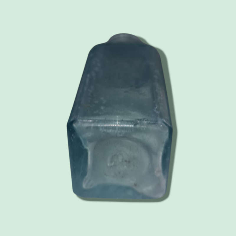 Vintage Antique Aqua Glass Medicine Apothecary bottle