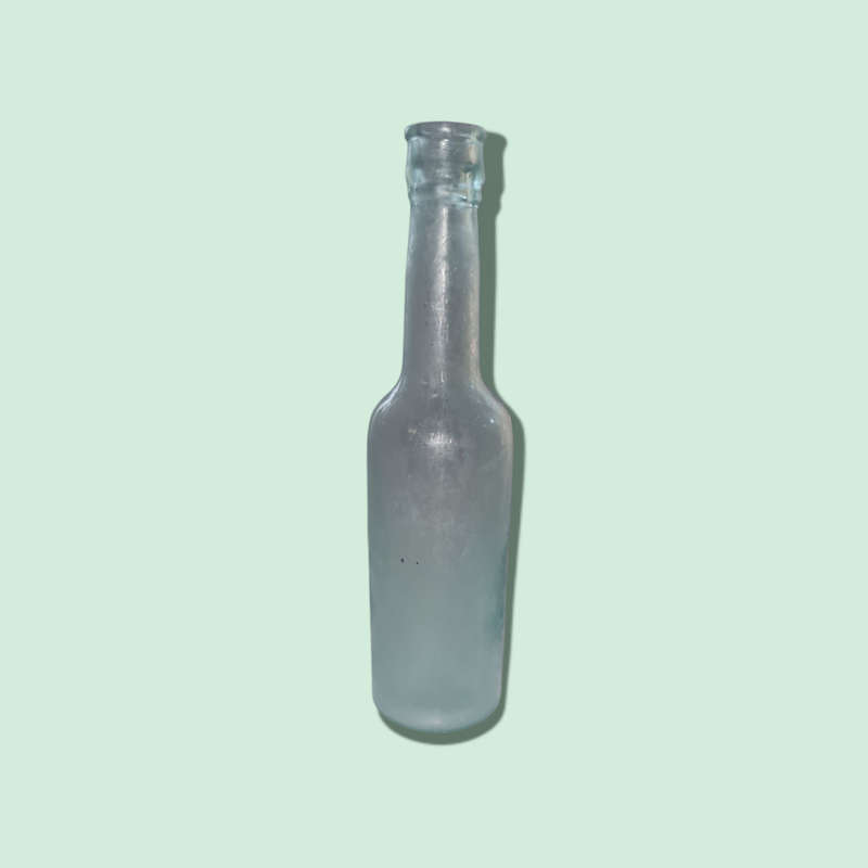 Aqua Glass Sauce Bottle