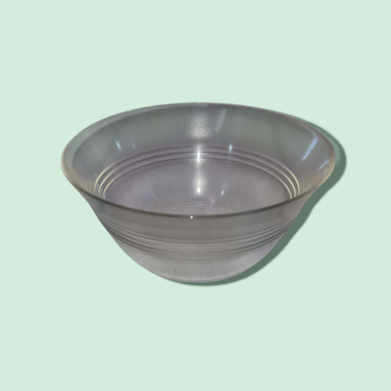 Clear Glass Custard Cups Ramekins Smooth Edge 3 Rings