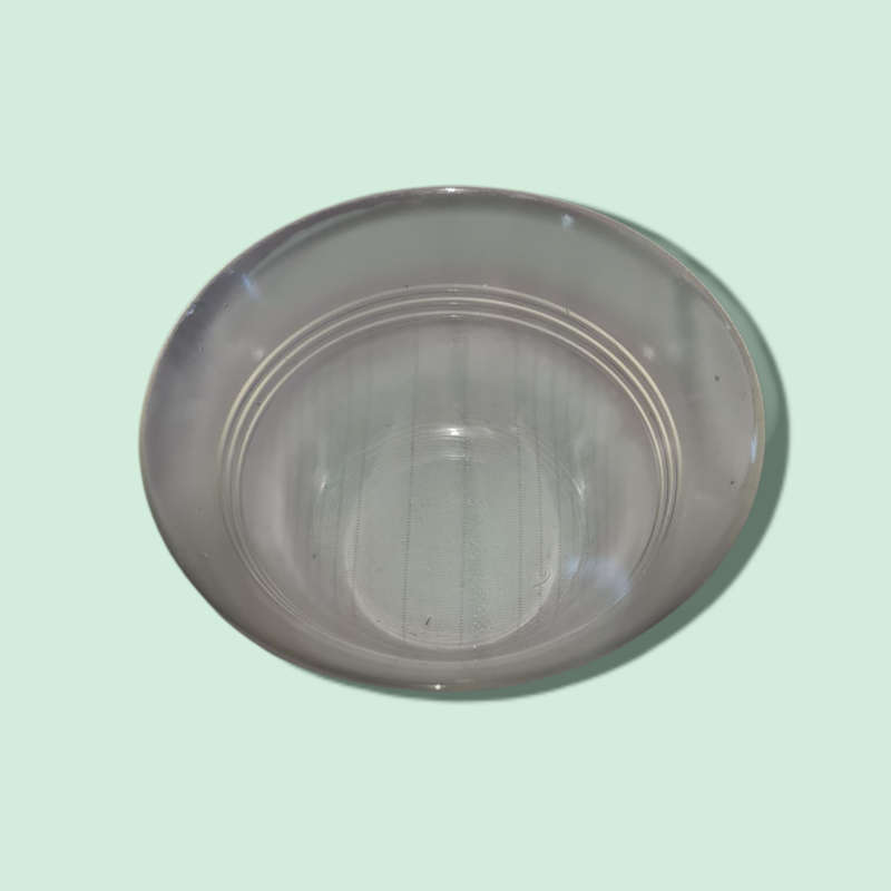 Clear Glass Custard Cups Ramekins Smooth Edge 3 Rings