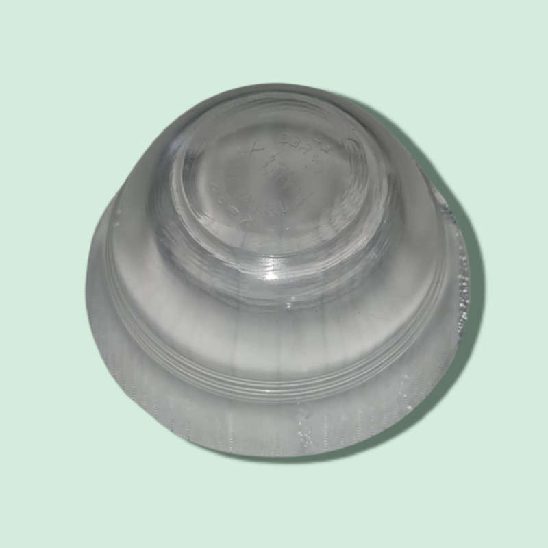Clear Glass Custard Cups Ramekins Smooth Edge 3 Rings