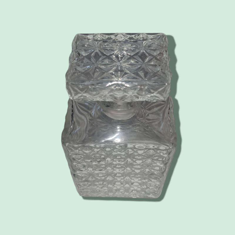 Patterned Liquor Glass Decanter 750ml, Made In France