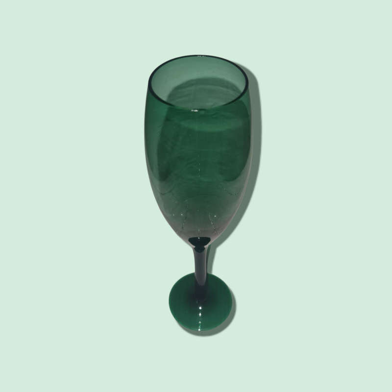 Emerald Green Champagne Glass