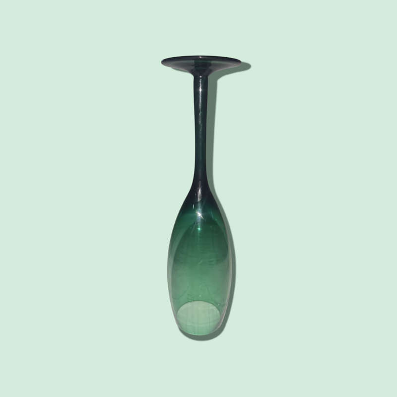 Emerald Green Champagne Glass