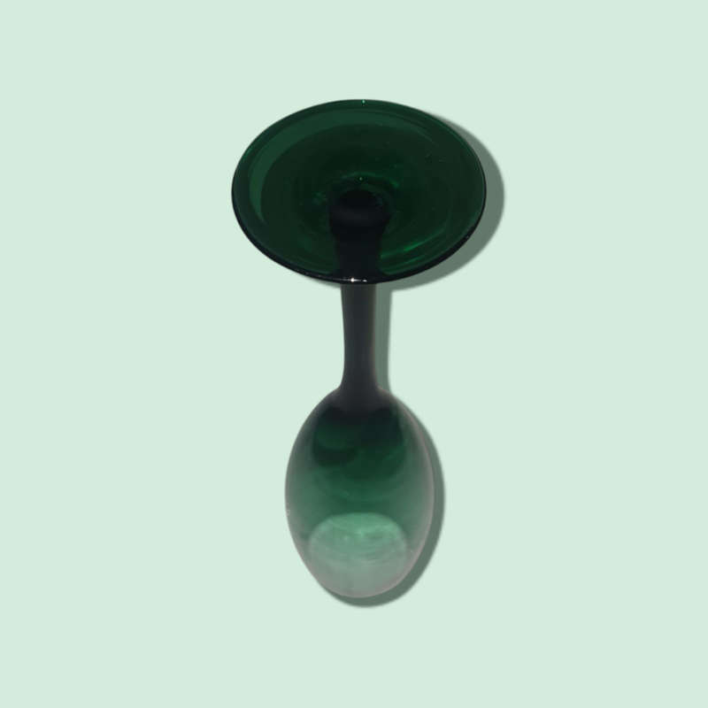 Emerald Green Champagne Glass
