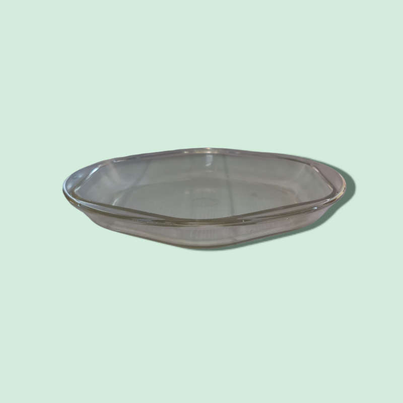 Vintage Pyrex Clear Glass Hexagonal Pie Plate #1203