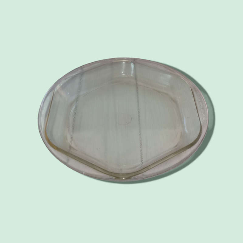 Vintage Pyrex Clear Glass Hexagonal Pie Plate #1203