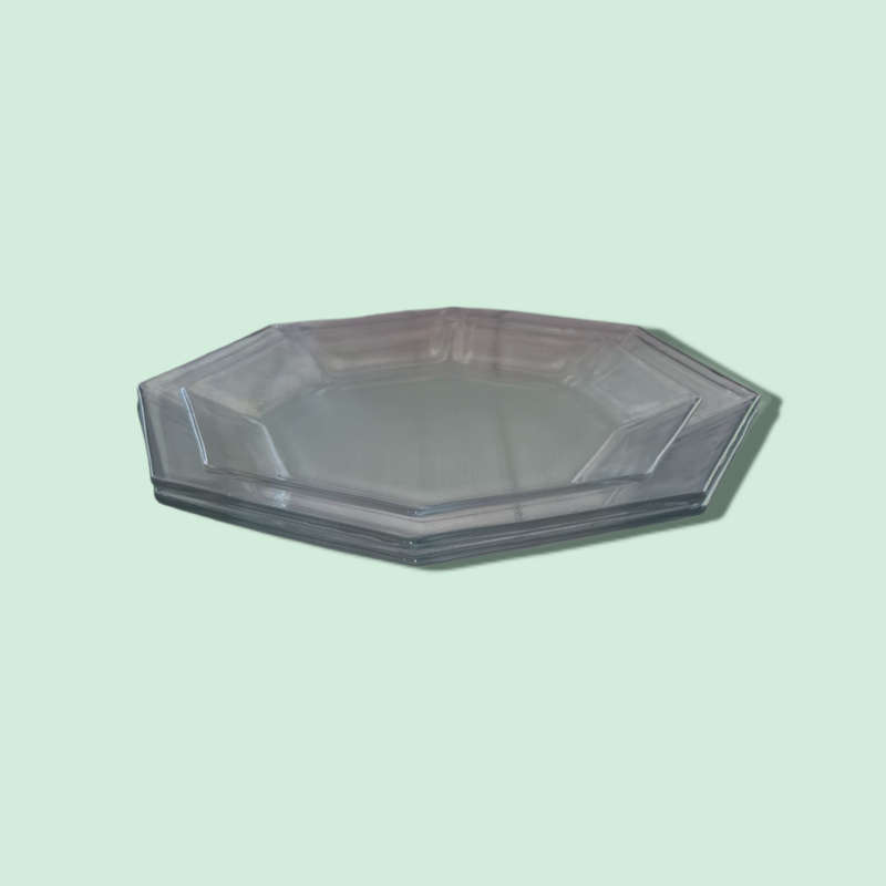 Vintage Glass Plate Set Of Three