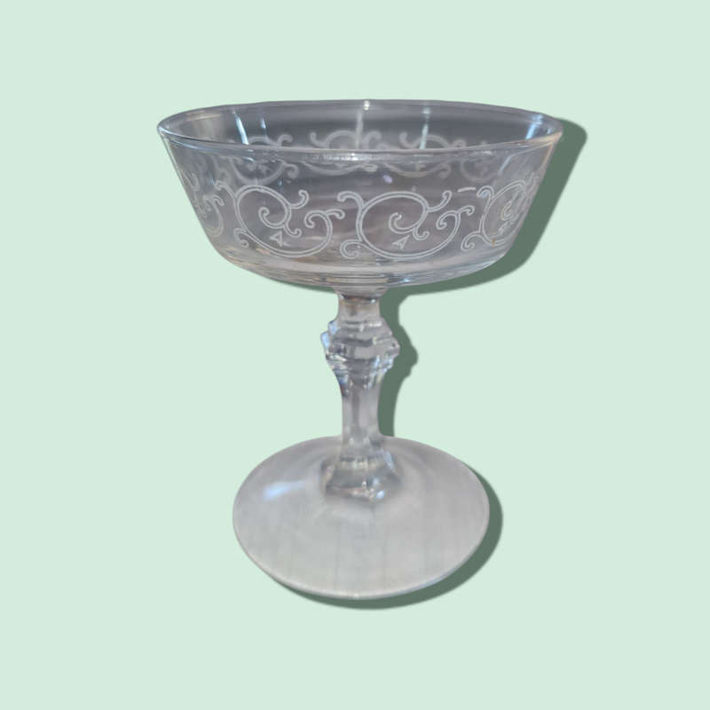 Vintage Champagne Glass From France