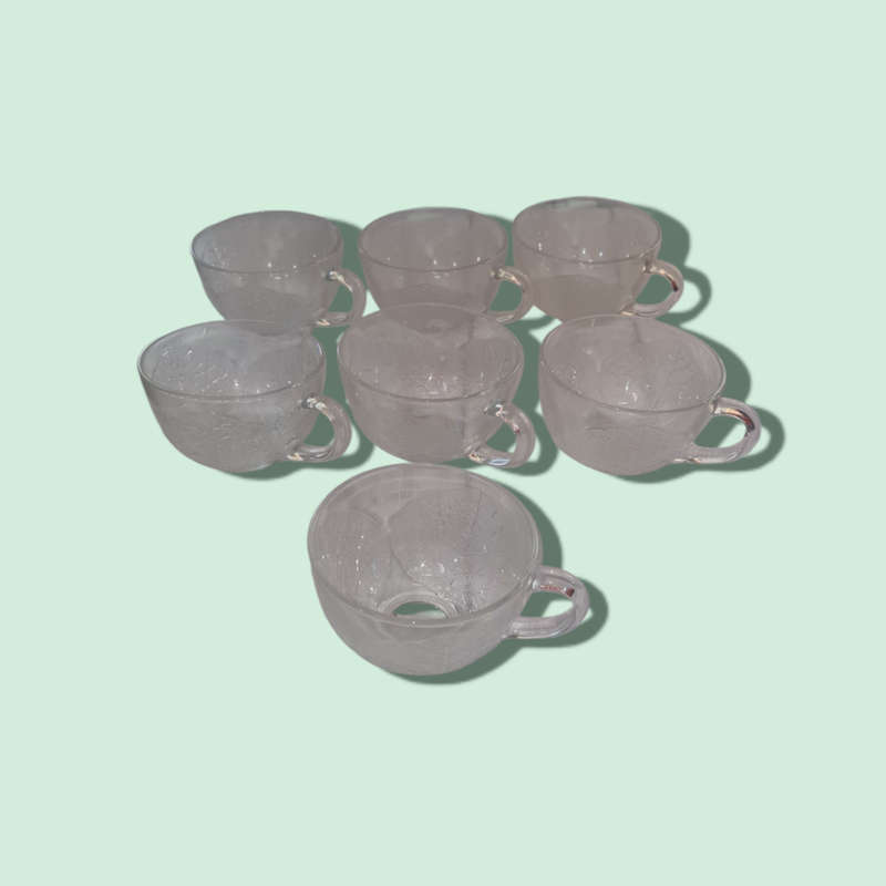 Arcoroc Aspen Punch Cup Leaf Pattern x 7