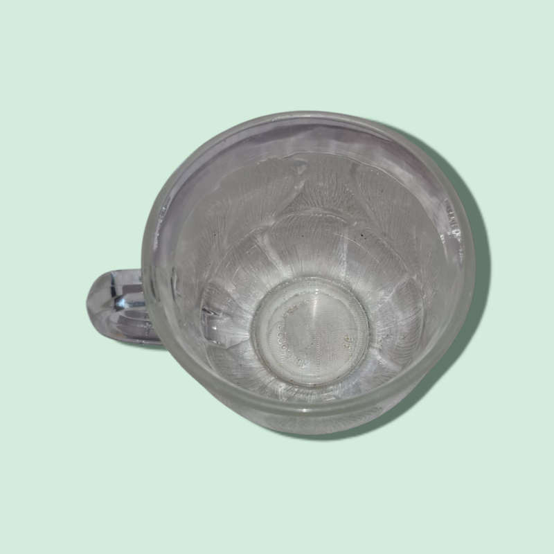 Arcoroc France Clear Glass  Fleur Pattern  Tea / Punch Cup
