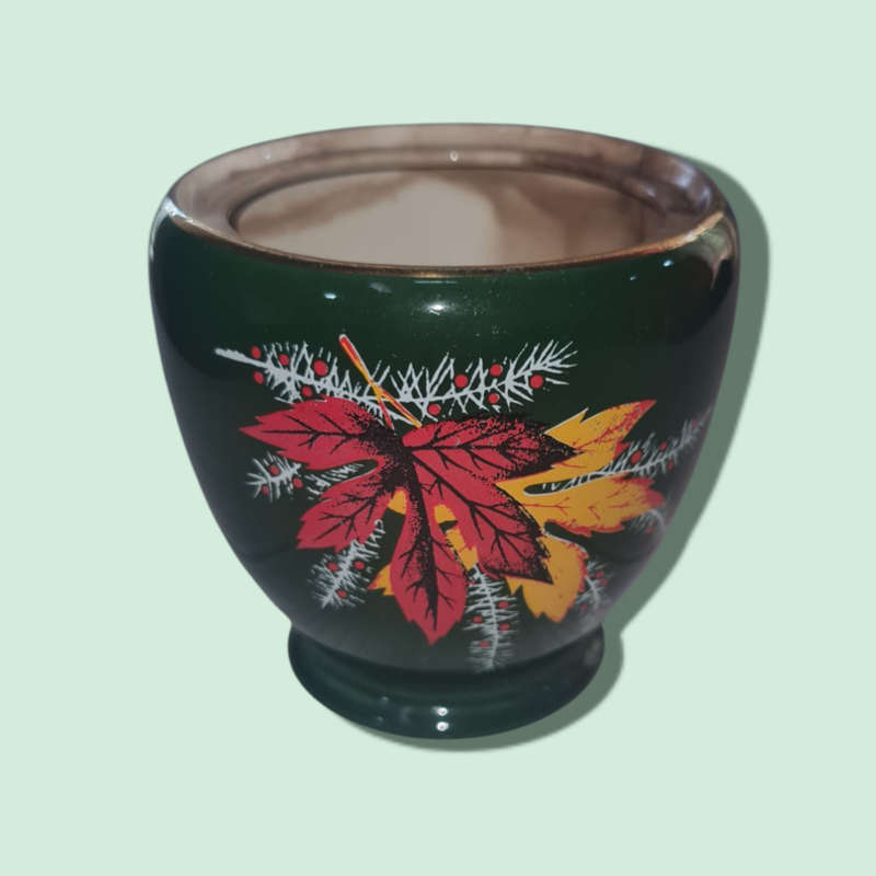 Vintage Palissy Red Maple Sugar Bowl