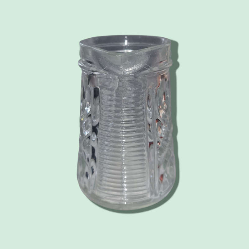 Vintage Glass Paneled  Syrup Pitcher