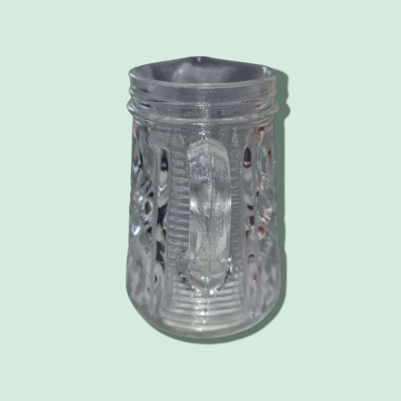 Vintage Glass Paneled  Syrup Pitcher