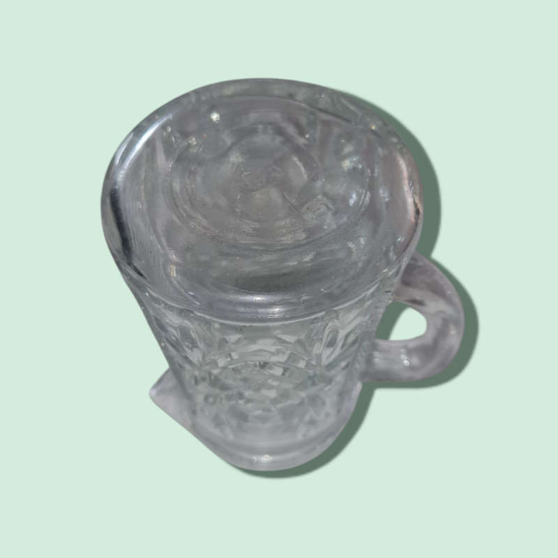 Vintage Glass Paneled  Syrup Pitcher