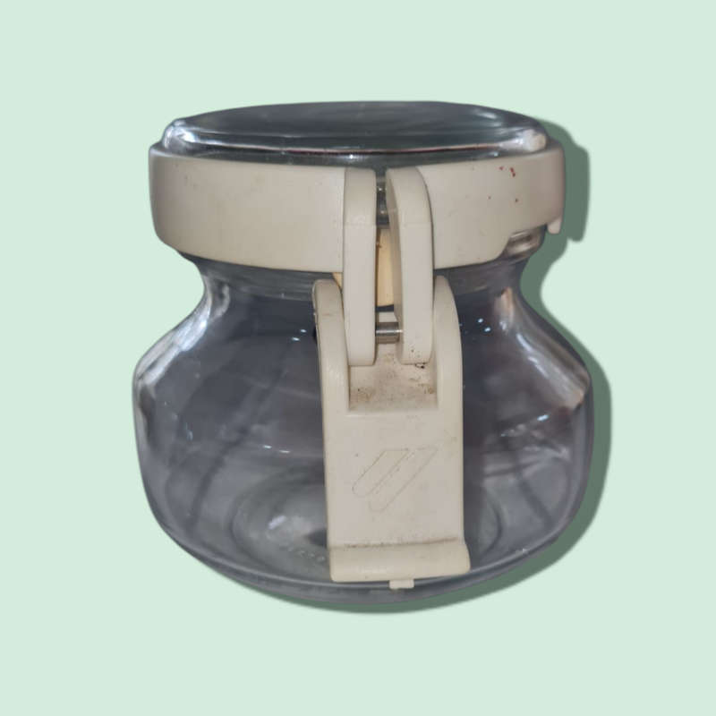 Bormioli Rocco Italy Clear Glass Jar