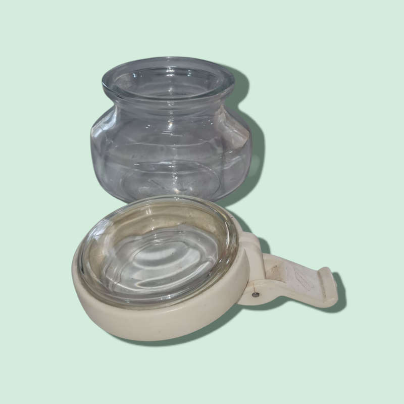 Bormioli Rocco Italy Clear Glass Jar