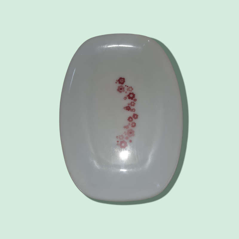 Vintage Rigopal Platter Dish Flower Power Pyrex 1970s Milkglass  