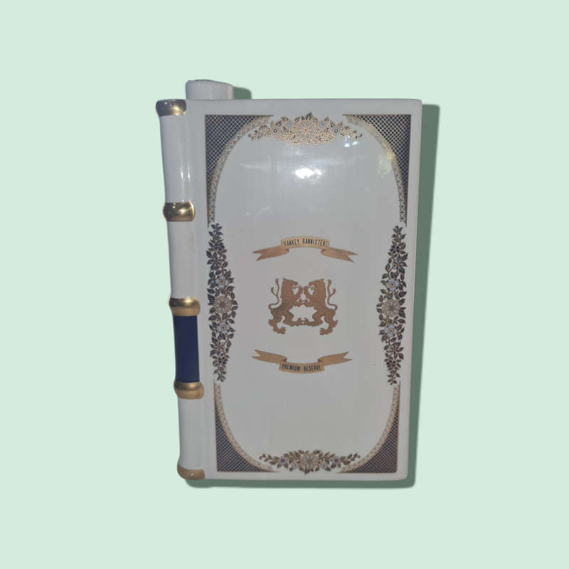 Hanky Bannister Scotch Whiskey Book Shaped Decanter (empty)