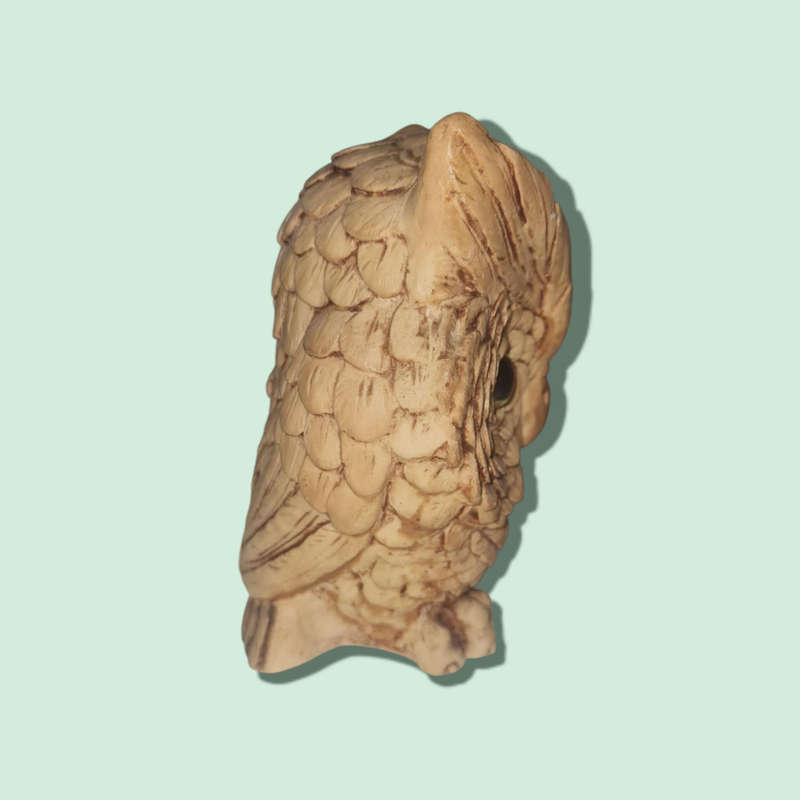 Vintage Owl With Yellow Eyes