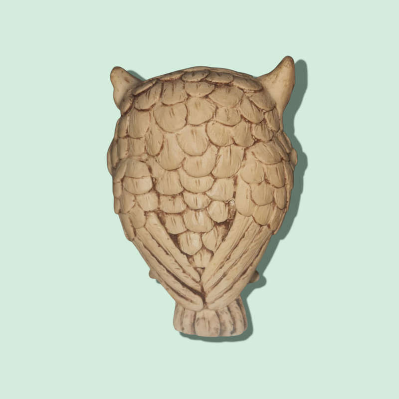 Vintage Owl With Yellow Eyes
