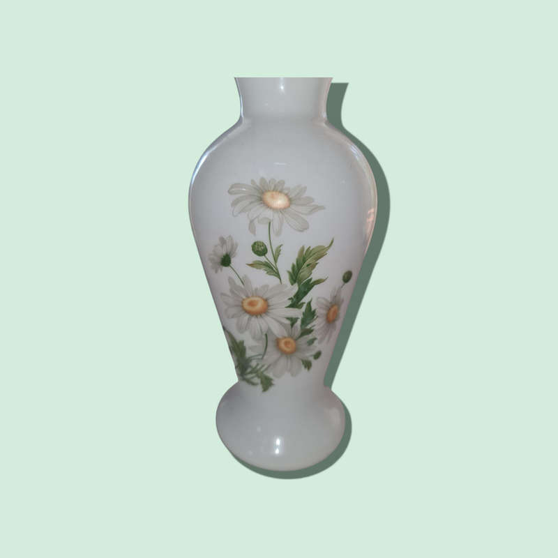 Como Floral Milk Glass Bud Vase