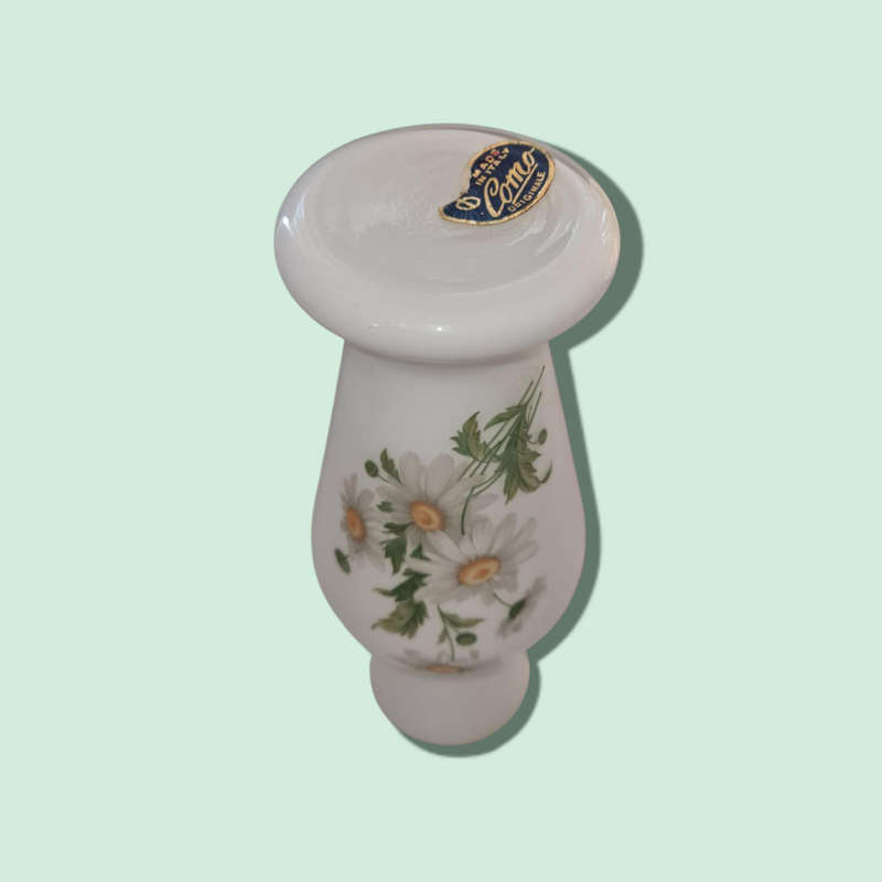 Como Floral Milk Glass Bud Vase